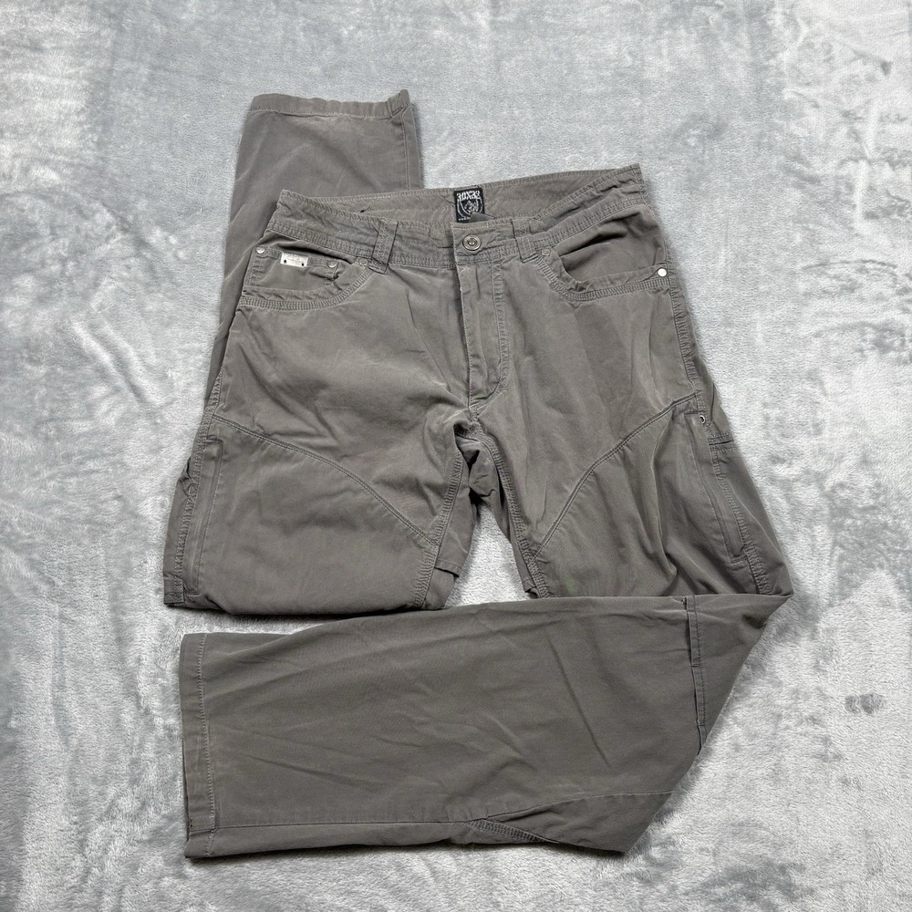 Kuhl Konfidant Air Pants Mens 30x32 Gray Vented Hiking Outdoor Stretch Walking